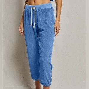 perfectwhitetee gogo loop terry sweatpant in Sailor Blue